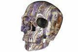 Realistic, Hollowed-Out Chevron Amethyst Skull #127581-3